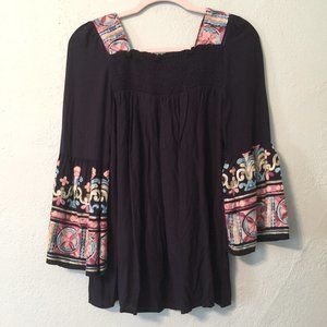 COWGIRL LEGEND Tunic Blouse Top Womens S Bohomian